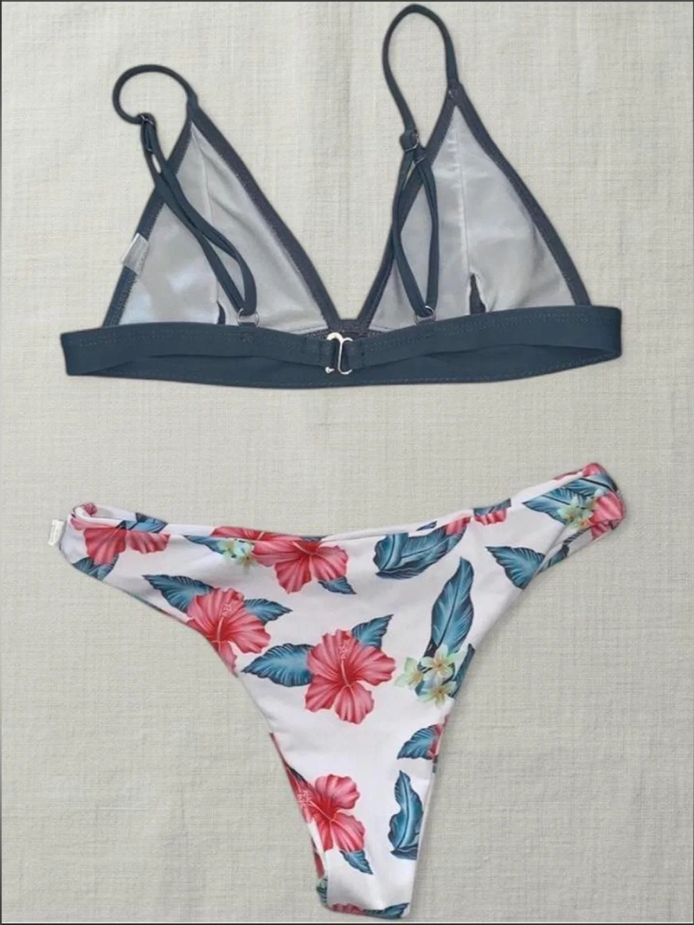 Extreme Cheeky Women’s Blue Triangle Bikini Set - Picture 5 of 6
